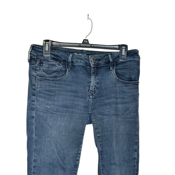 Mavi Alexa Women's‎ Jeans Stretch Mid-Rise Skinny Raw Hem Denim Black Sz. 29/30 - Picture 2 of 11